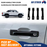GLOSS BLACK Door Handle Trim Cover Overlay For 2025 BYD Shark 6