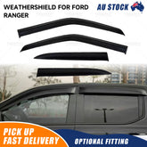 Dark Smoke Weathershield Rain Cover Window Visors Set For Ford Ranger 2022-2025