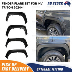 Wheel Arches Black ABS Fender Flare Set of 6 for Mitsubishi TRITON MV GLS GLX 2024-2025