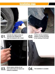 4PCS Mud Guard Set Mud Flaps Black Fender For GWM CANNON ALPHA 2024-2025