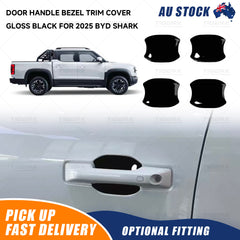 Blackout Trim Cover Set Gloss Black For 2025 BYD Shark Door/Handle/ Mirror/Logo Trim Cover