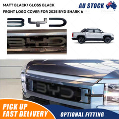 Blackout Front Grille BYD Logo Trim Cover Overlay For 2025 BYD Shark 6