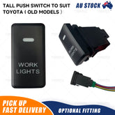 TALL Push Switch Work Light For Toyota 2001-17 Prado Kluger Hilux LC70 FJ Cruiser