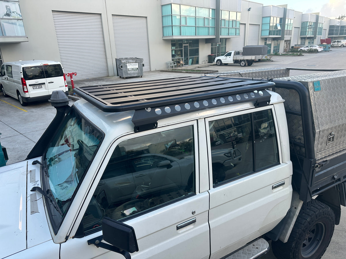 1600x1350mm Aluminum Roof Rack with Backbone to suit Toyota LandCruiser LC79 Series Double Cab 2007-Current — view 2