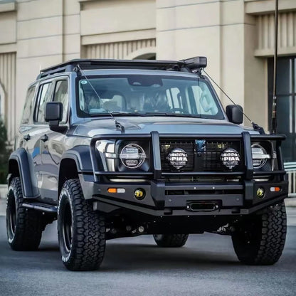 Steel Front Bullbar Winch Compatible For GWM Tank 300 2023-2026