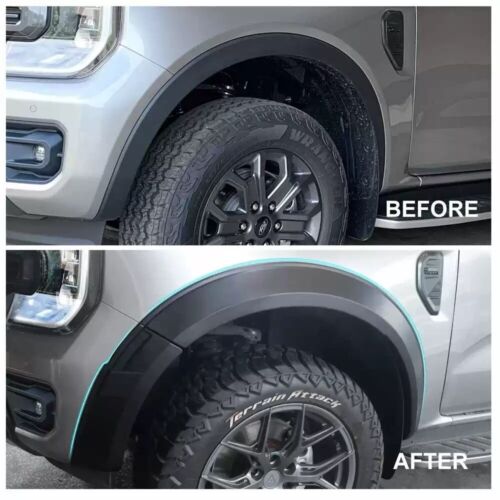 Matte Black Wheel Arch Fender Flare Set of 6 For Ford Ranger Next Gen 2022-2024 — view 7