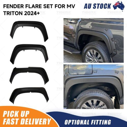 Wheel Arch Fender Flare Set of 6 For Mitsubishi Triton MV GLS GLX 2024-2025