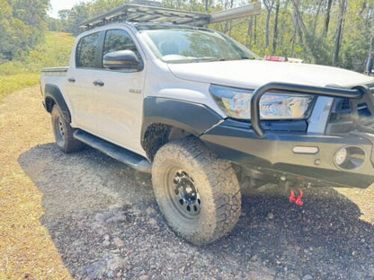 Smooth Matte Black Wheel Arch Fender Flare Set For Toyota HiLux SR5 Facelift 2021-2024 — view 10