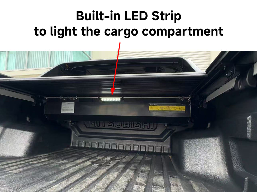 UPGRADED Electric Roller Shutter Retractable Cover For 2024 MITSUBISHI MV TRITON GSR WITH SAILPLANE