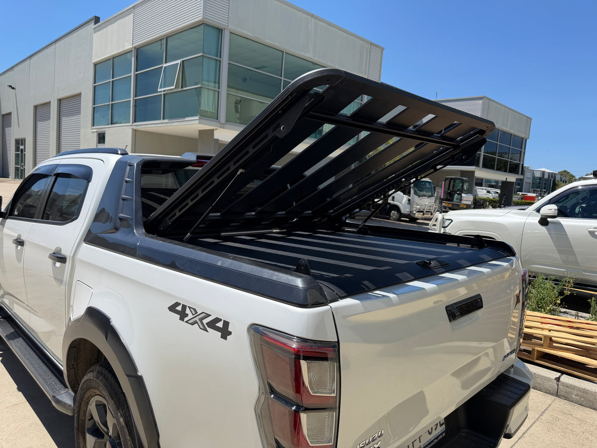 Aluminum Lift-Up Tub Rack Load Carrying Platform For All UTEs with Roller Cover — view 4