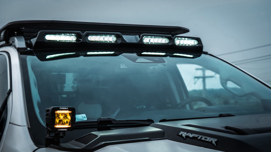Roof LED Light Pod for Ford Ranger / Raptor Next Gen 2022–Current — No-Drill, Remote Control