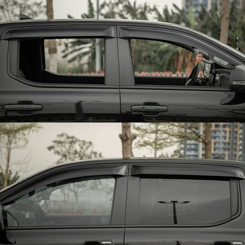 Dark Smoke Weathershield Window Visors for Ford Ranger 2022-2025 — view 2
