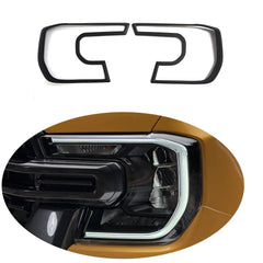 2x Headlight Light Surround Trim Cover Set For NEW GEN Ford Ranger 2022-2025