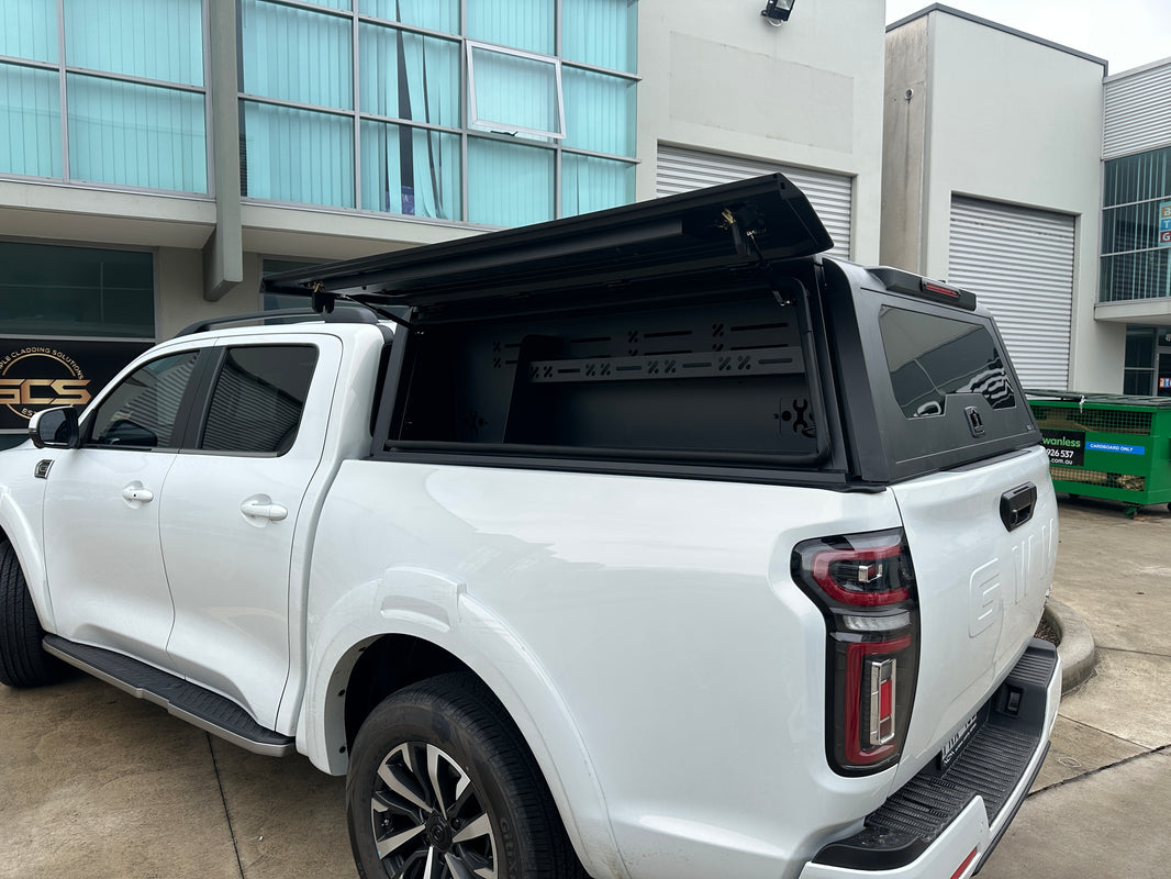 Heavy Duty Aluminum Canopy with Side Storage for GWM Cannon 2021-2026