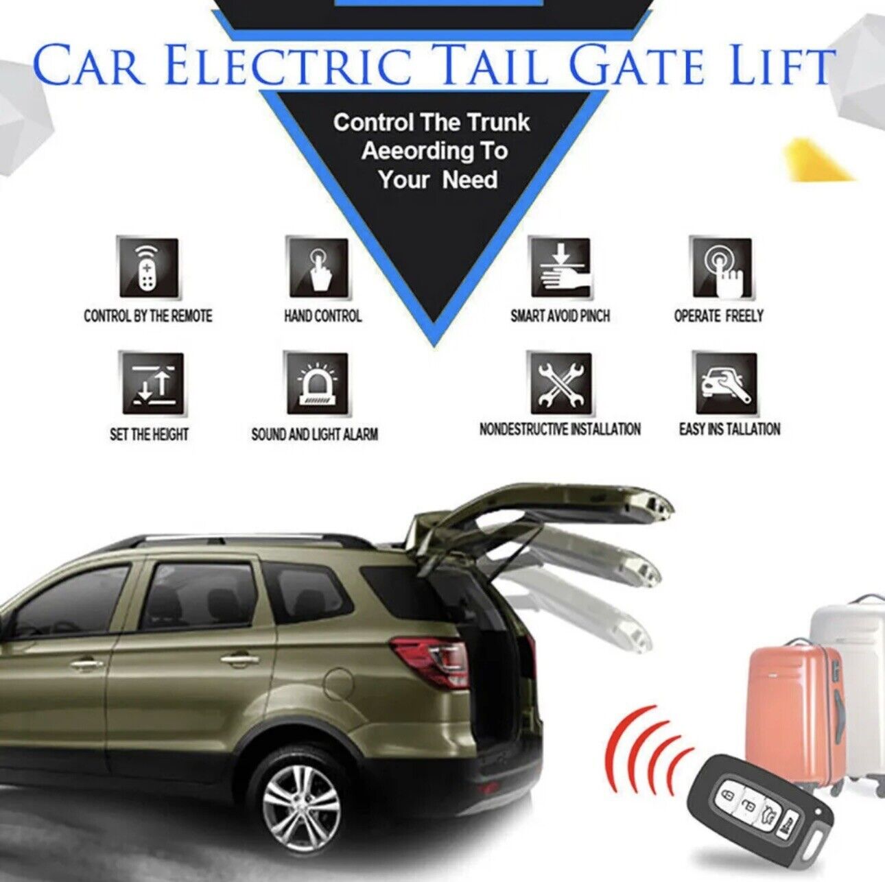 Smart Auto Electric Remote Tail Gate Lift For Toyota Kluger 2016-2024