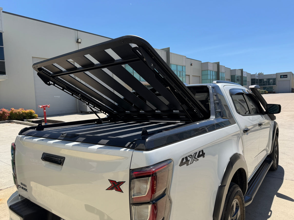 Aluminum Lift-Up Tub Rack Load Carrying Platform For All UTEs with Roller Cover — view 6