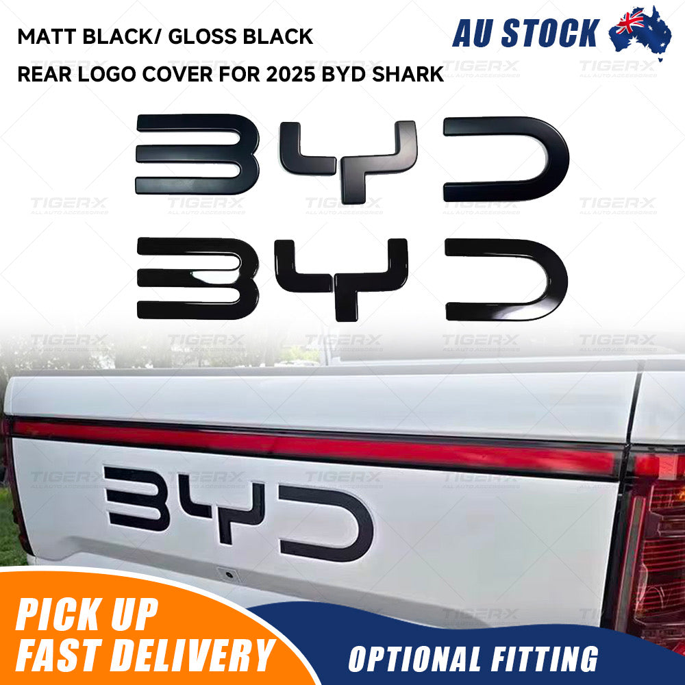 Blackout Trim Cover Set Gloss Black For 2025 BYD Shark Door/Handle/ Mirror/Logo Trim Cover