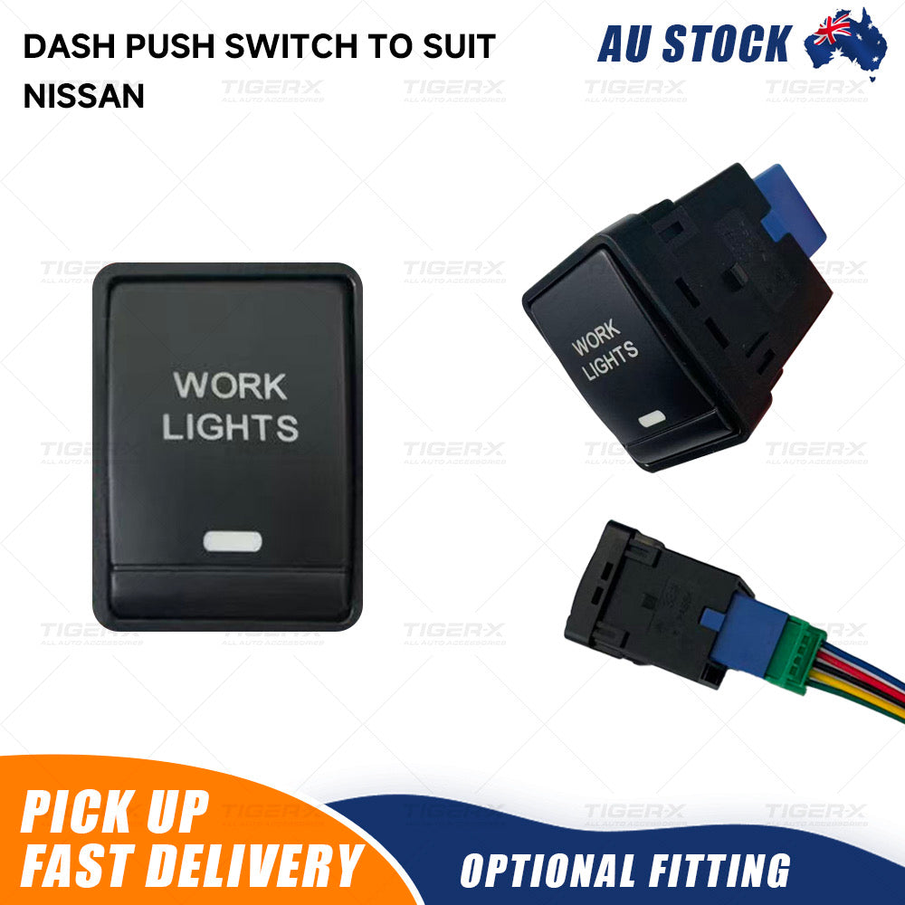 Short Type Push Switch Work Light Button For Nissan Navara / X-Trail