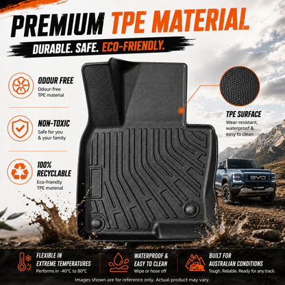 TPE Floor Mats with Door Sill Protectors to Suit BYD Shark 6 2025+ Dual Cab — view 2