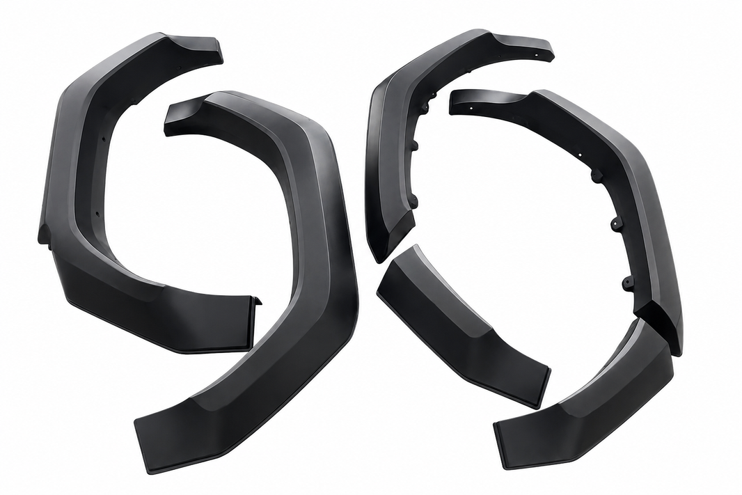 Wide Body Fender Flares to Suit Toyota HiLux 2026+ (N90) Dual Cab — Matte Black 6-Piece Wheel Arch Kit