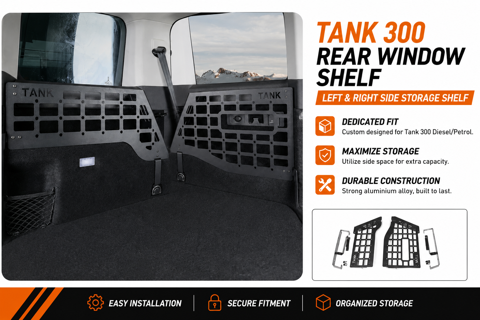 GWM Tank 300 Boot Side Shelves — view 5
