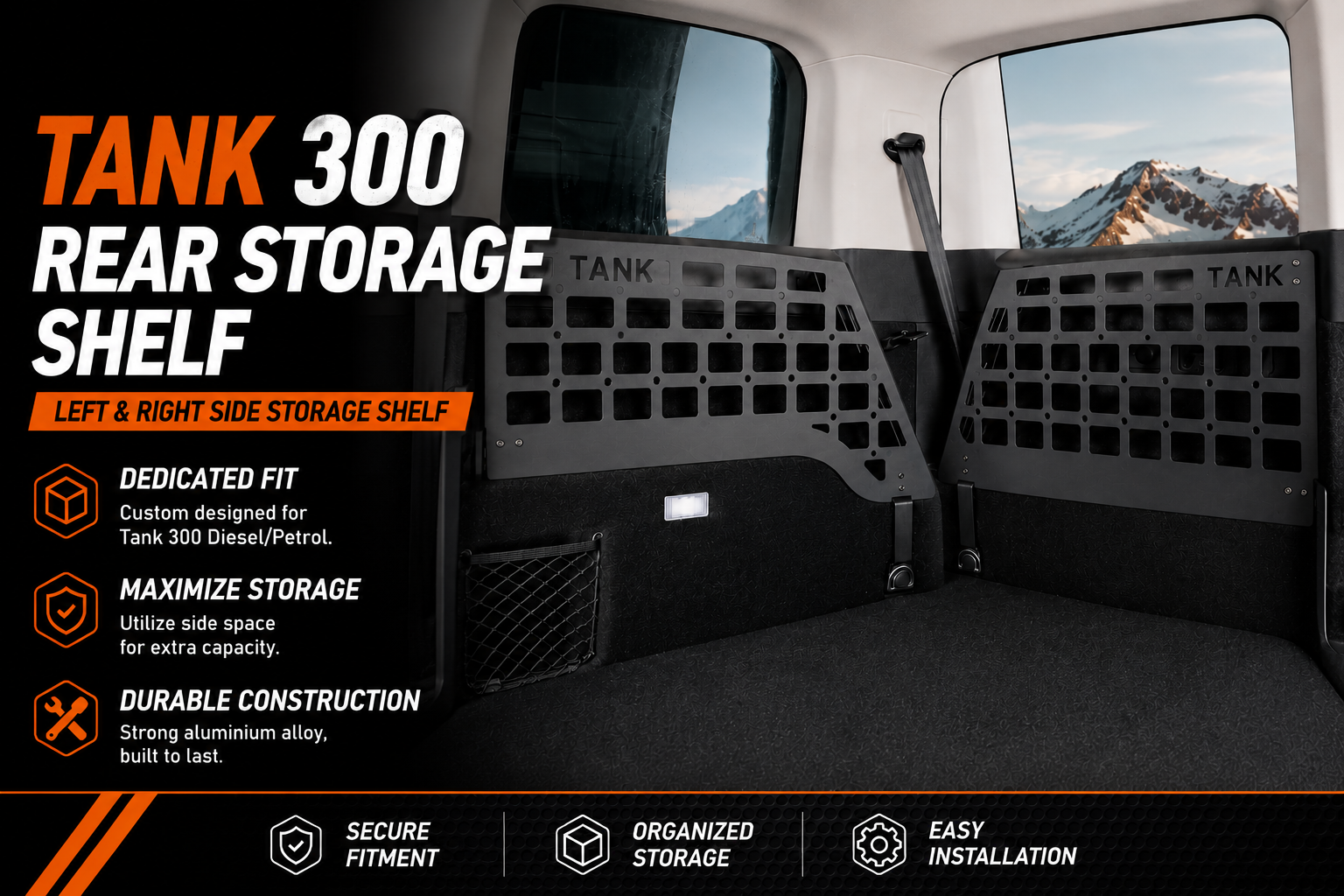 GWM Tank 300 Boot Side Shelves