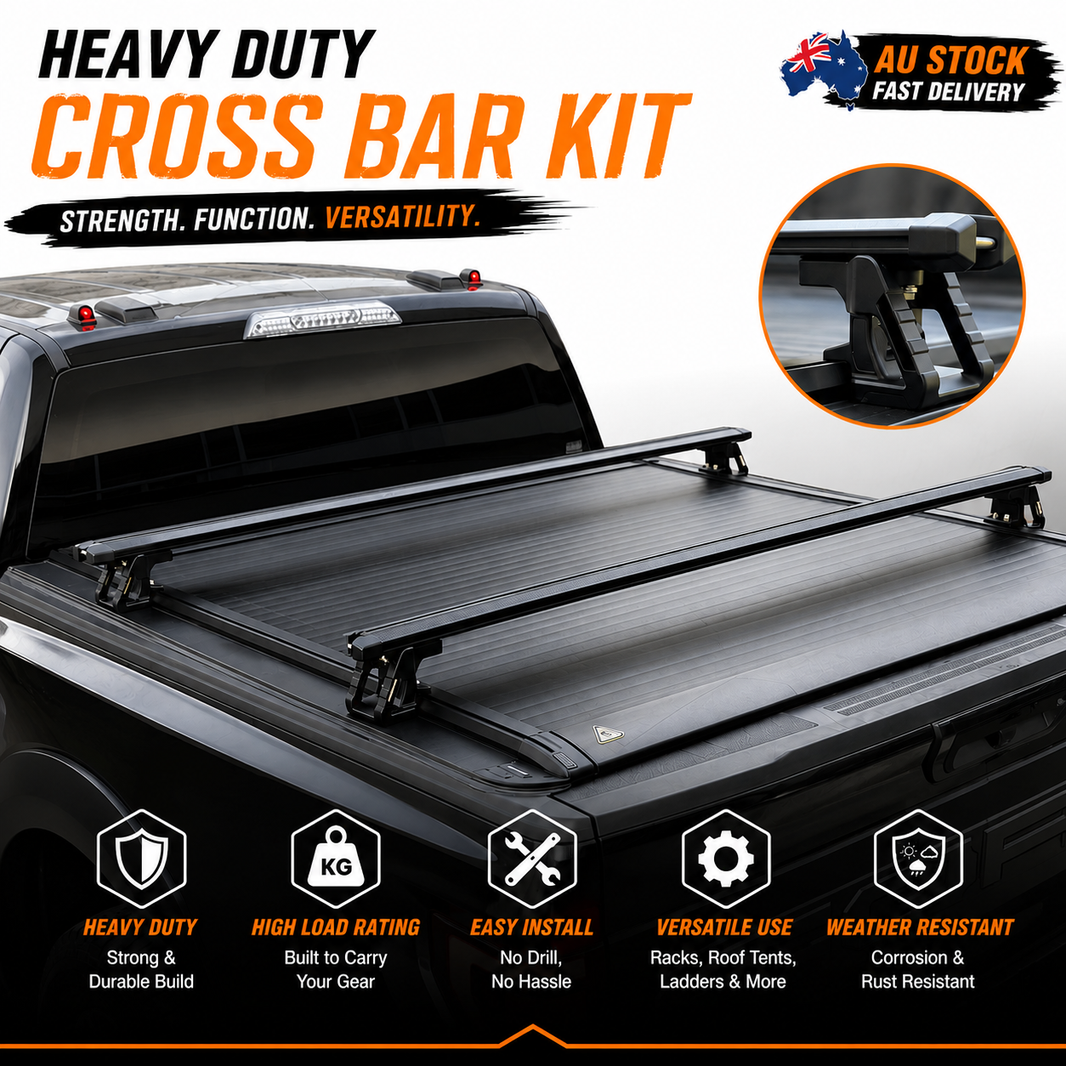 Heavy-Loading Cross Bar Kit — Roller Shutter Mount for Roof Tents & Gear