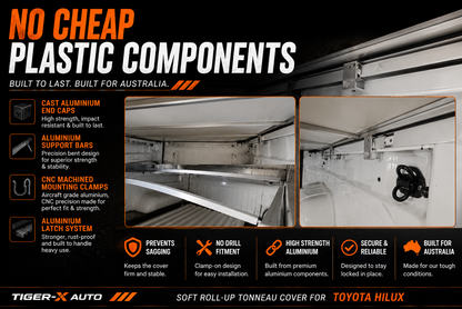 Soft Roll-Up Tonneau Cover To Suit Toyota HiLux 2015-2026 Dual Cab — view 5