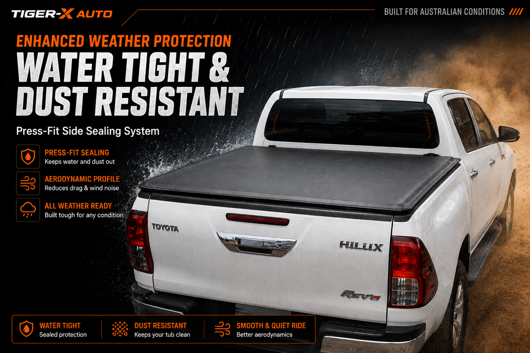 Soft Roll-Up Tonneau Cover To Suit Toyota HiLux 2015-2026 Dual Cab — Clamp-On Ute Tub Cover