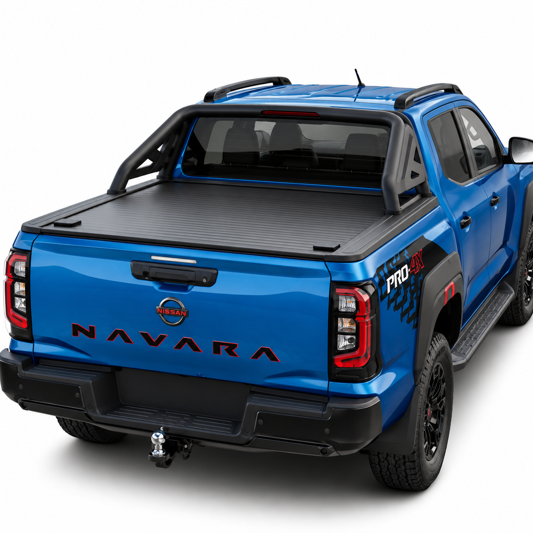 Dual lock aluminium roller shutter tonneau cover for the Nissan Navara 2026+ Dual Cab — view 1