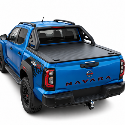 Dual Lock Manual Roller Shutter Tonneau Cover — To Suit Nissan Navara Dual Cab 2026+ | Aluminium Retractable Ute Tub Cover