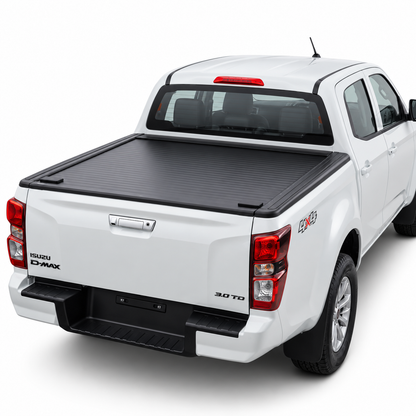 Dual Lock Manual Roller Shutter Tonneau Cover — To Suit Isuzu D-Max Dual Cab | Aluminium Retractable Ute Tub Cover