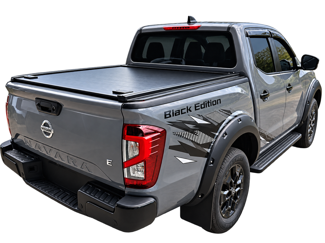 Dual lock aluminium roller shutter tonneau cover for the Nissan Navara 2021-2025 Dual Cab — view 1