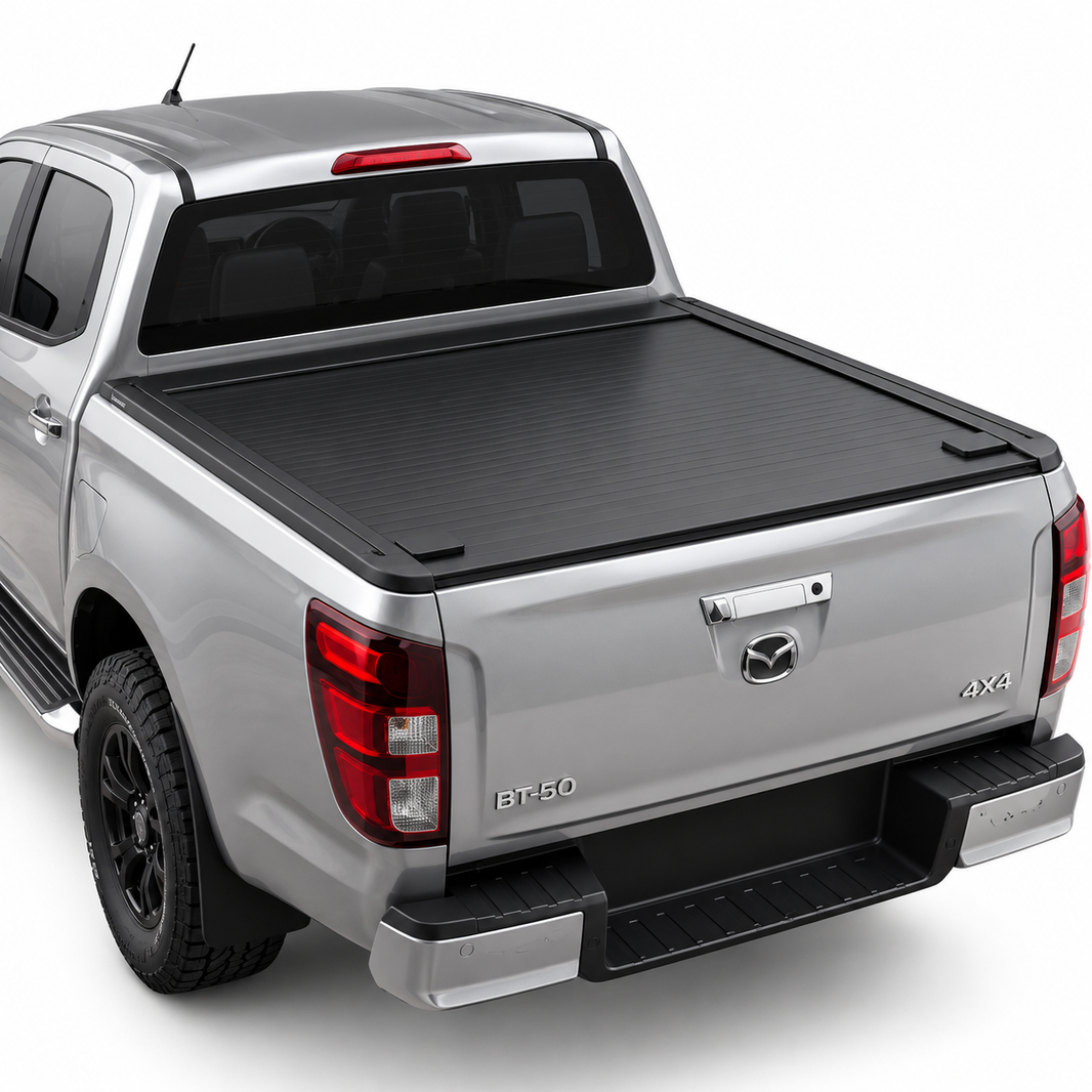 Dual lock aluminium roller shutter tonneau cover for the Mazda BT-50 Dual Cab