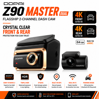 DDPai Z90 Master 4K Dual Dash Cam