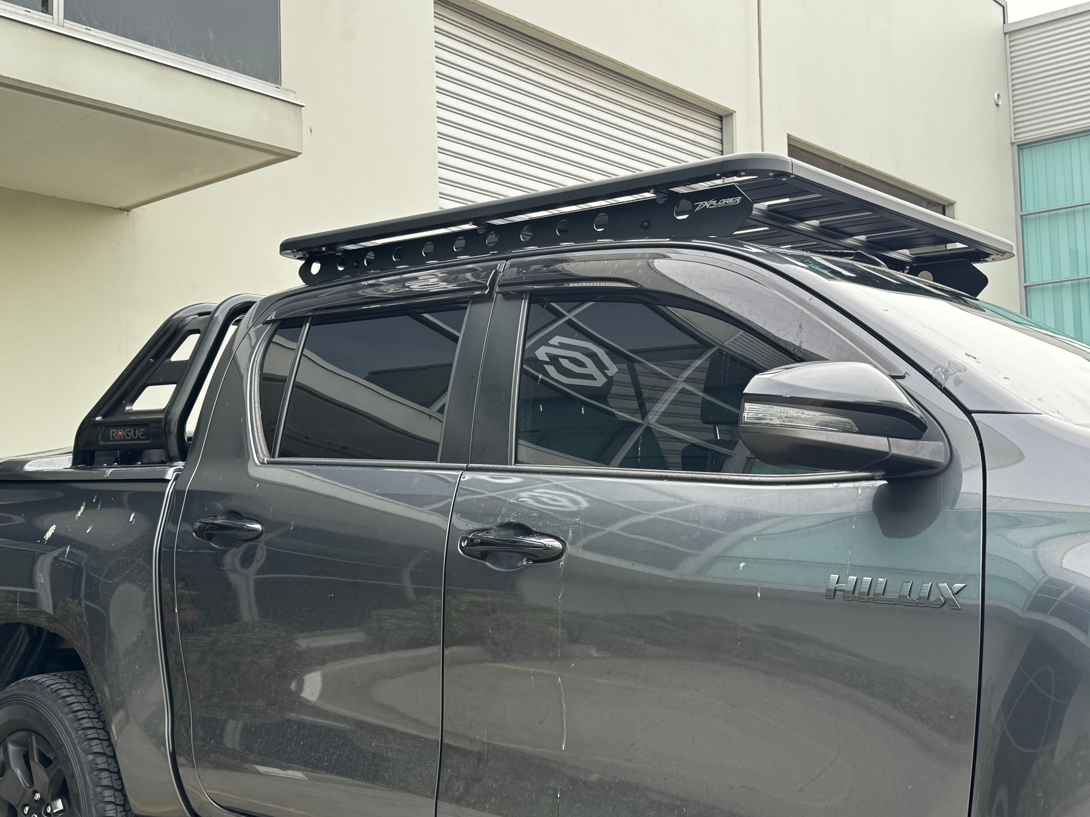 1500x1250mm Aluminum Flat Rack Roof Platform To Suit Toyota HiLux Dual Cab 2005-2026 T-Xplorer Rack — view 2