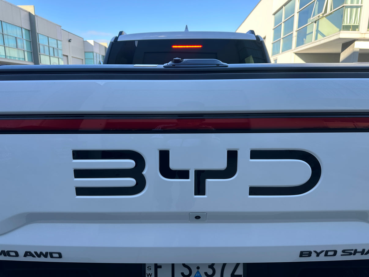 Blackout Rear Tailgate BYD Logo Trim Cover Overlay For BYD Shark 6 2025-2026 — view 2