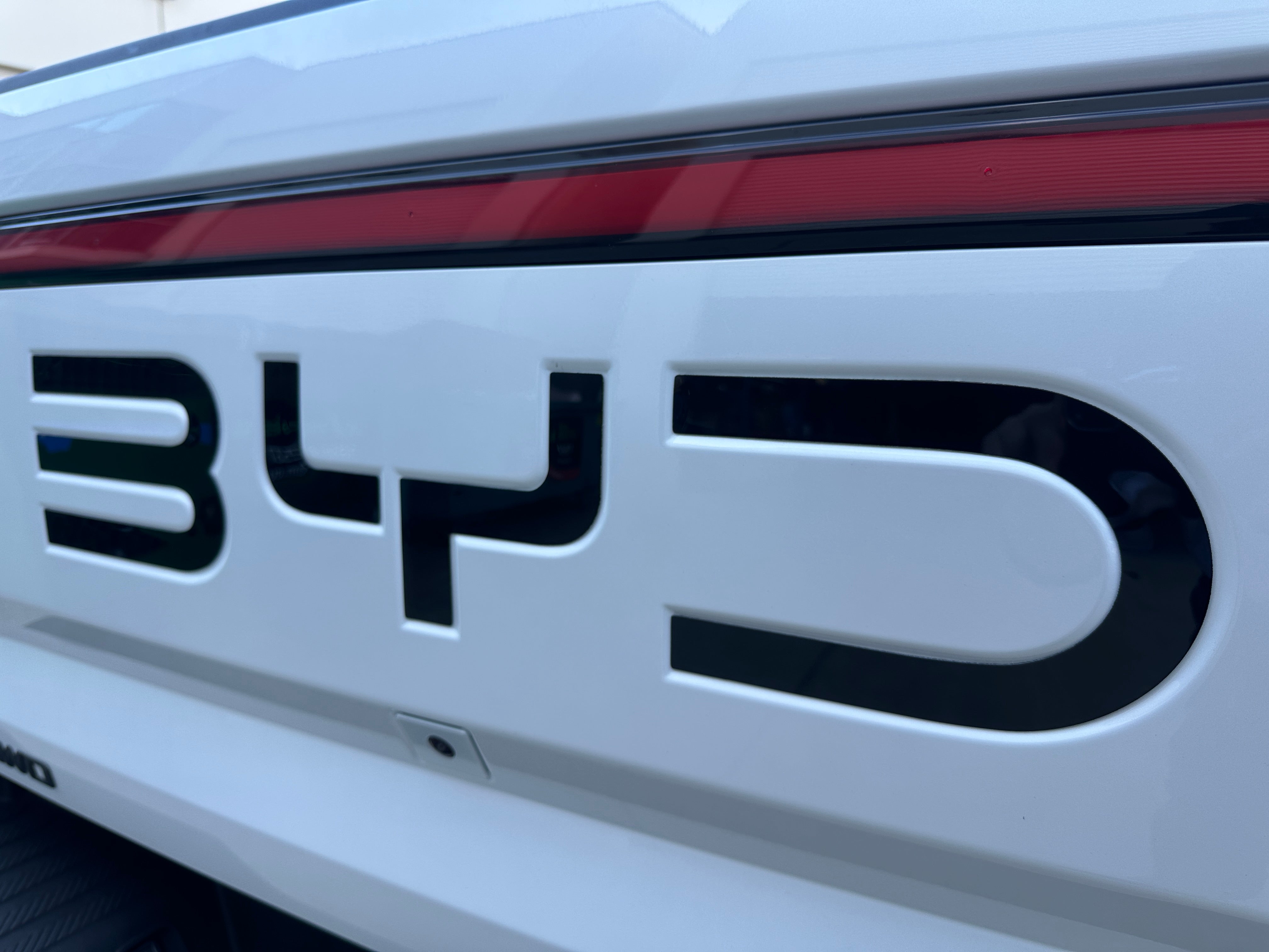 Blackout Rear Tailgate BYD Logo Trim Cover Overlay For 2025 BYD Shark 6