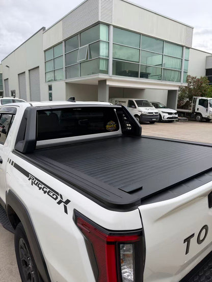 Dual lock aluminium roller shutter tonneau cover for the Toyota HiLux 2026+ — view 1