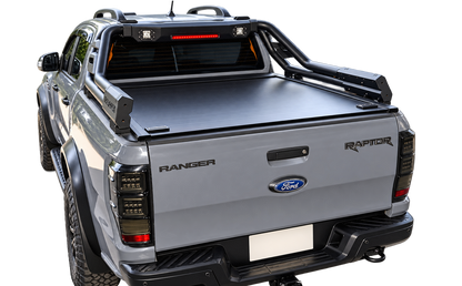 Dual Lock Manual Roller Shutter Tonneau Cover — To Suit Ford Ranger / Raptor PX Dual Cab 2012-2022 | Aluminium Retractable Ute Tub Cover