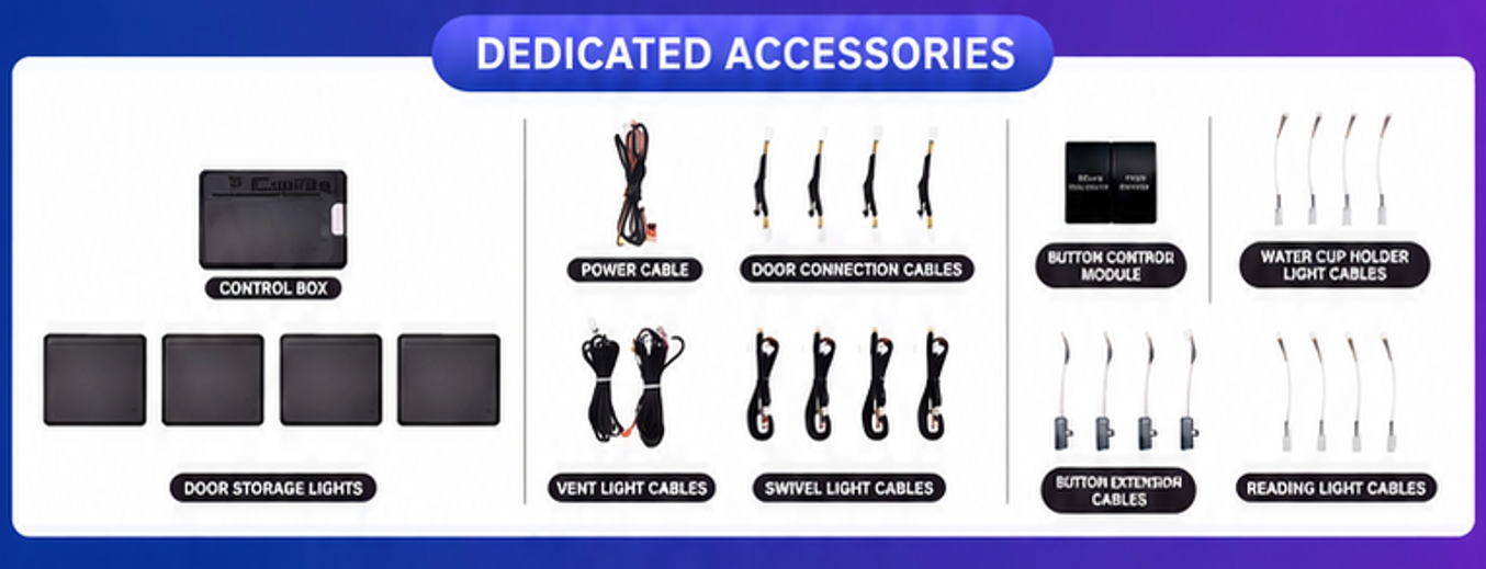 Dynamic Ambient Lighting Kit to suit Toyota Prado LC250 (2024–2026) — view 3