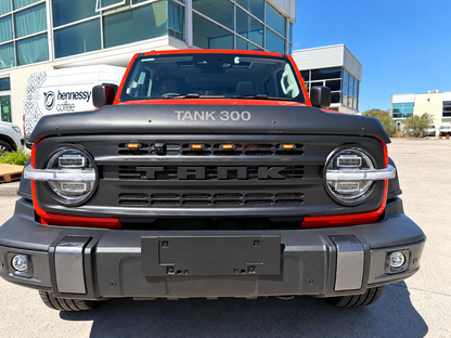 Matte Black Replacement Front Grille to Suit GWM Tank 300 2023+ — Rogue Style, Optional Integrated LED Lights