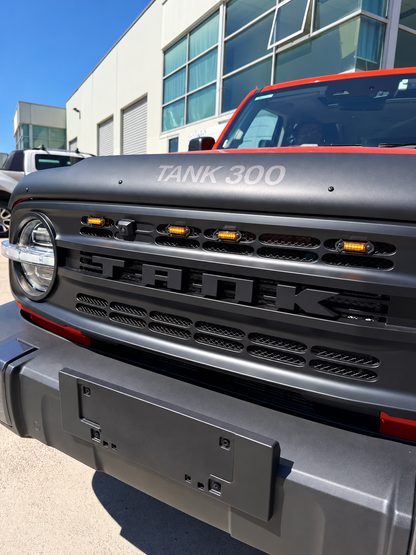 Matte Black Replacement Front Grille to Suit GWM Tank 300 2023+ — Rogue Style, Optional Integrated LED Lights