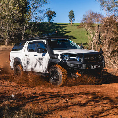 Side view of the Maxliner Venture Canopy on a Toyota HiLux