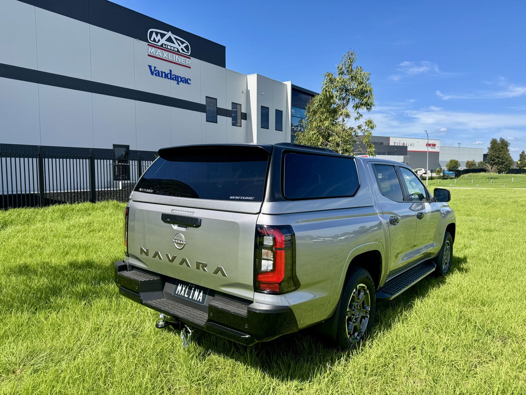 Rear view of the Maxliner Venture Canopy on a 2026 Nissan Navara
