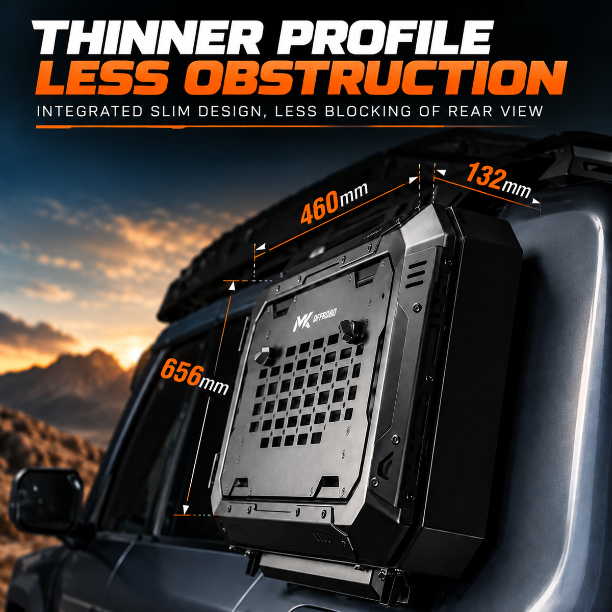 MK Hunter aluminium roof rack with wind deflector for GWM Tank 300 — view 1