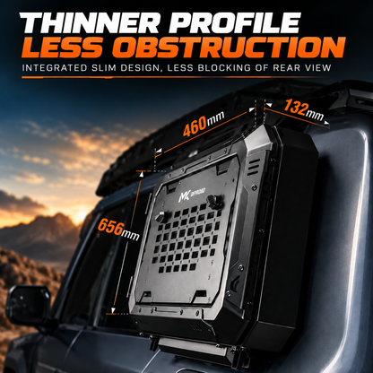 MK Hunter aluminium roof rack with wind deflector for GWM Tank 300 — view 1