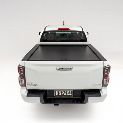 HSP Electric Roller Cover for Isuzu D-Max Dual Cab 2020-2026 — closed, rear view