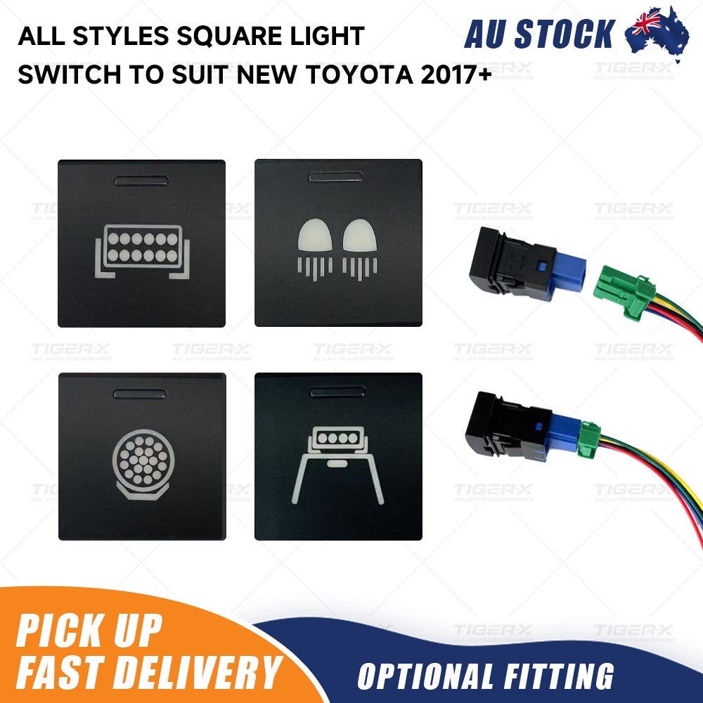 Square Push Replacement Switch to suit New Toyota LandCruiser Prado Hiace