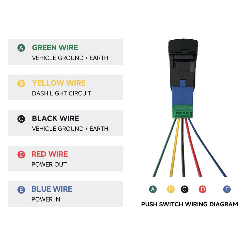 Short Push Switch Work Light Button for Isuzu D-Max / MU-X 2021+ & Mazda BT-50 2020+ — view 2